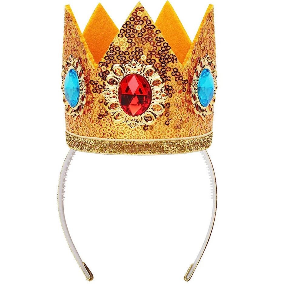 Pêssego rosalina vestido meninas margarida cosplay roupas crianças halloween vestir-se roupas de verão rendas applique princesa traje