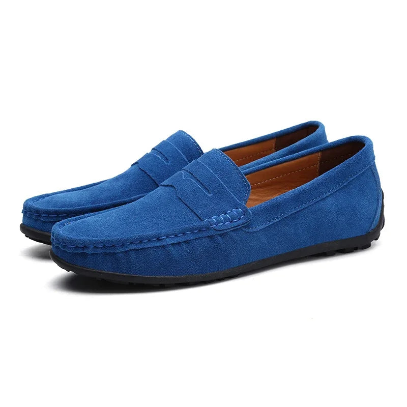 Couro do plutônio camurça de vaca sapatos masculinos marca luxo casual formal mocassins calçados preto masculino sapatos de condução hombres