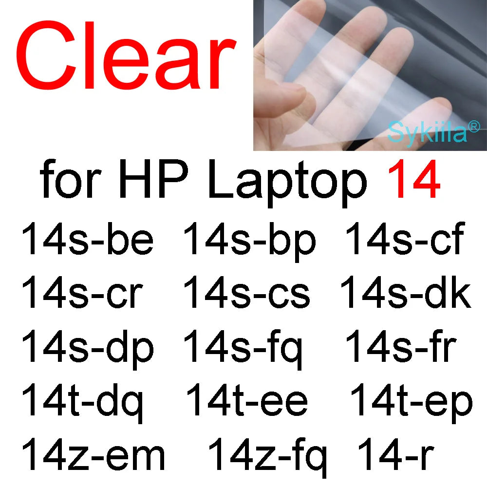 Protetor de tela para laptop HP 14 15 17 14- hc ee fq 14-ep 15-fd 15-fc 15-ef 15t cp 17-cn Essential Frosted Matte HD Skin Film
