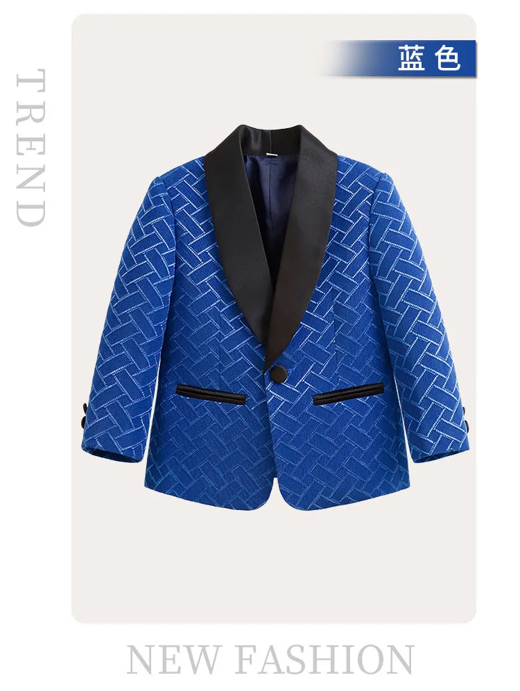 Meninos primavera outono terno jaqueta crianças festa blazers fraque topo crianças vestido formal casamento smoking desempenho casaco de manhã