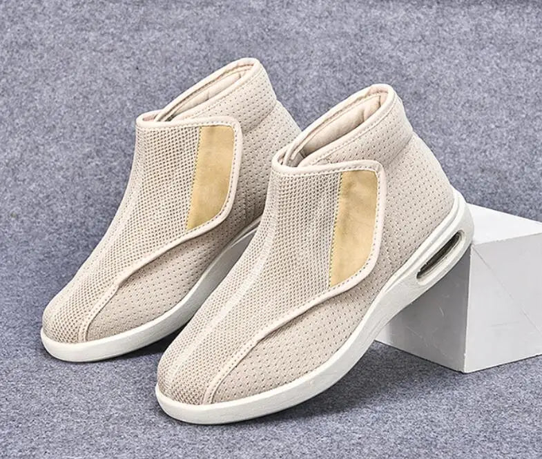 Ortopedia Pés largos Sapatos inchados para homens, calçados casuais, botas de lã quente, Thumb Eversion, conforto suave, recuperação diabética
