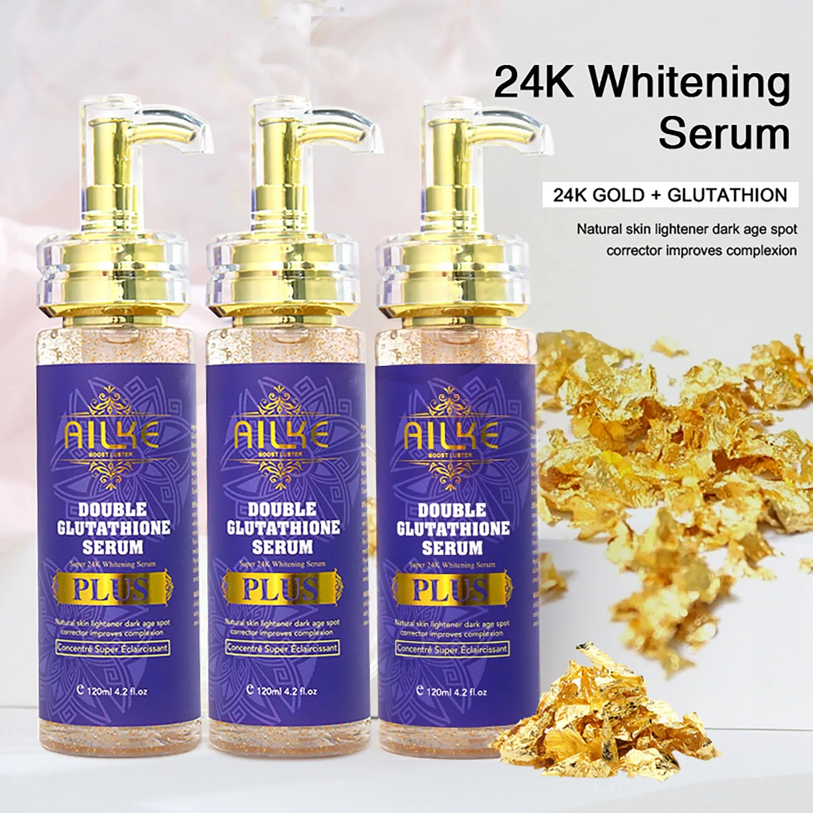 Soro anti-manchas pretas AILKE, essência iluminadora para uma tez uniforme e radiante, reduz sardas, pigmentação, 120 ml