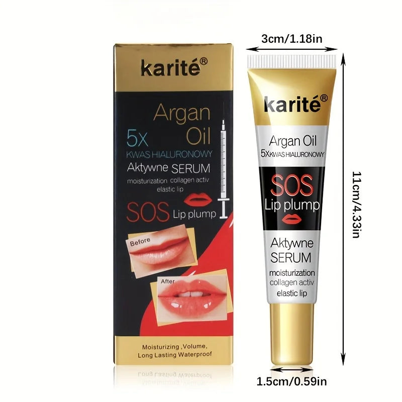 Brilho labial hidratante duradouro de volume extremo - fórmula nutritiva de óleo mineral intensificador labial maquiagem líquida lábios mais cheios