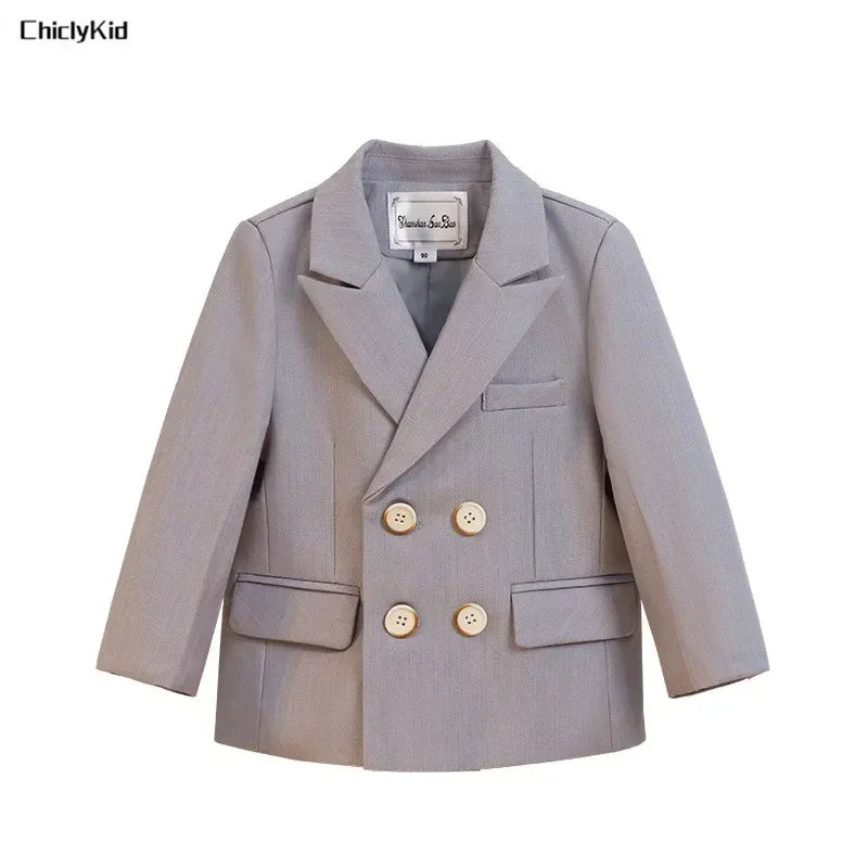 Meninos primavera outono terno jaqueta crianças festa blazers fraque topo crianças vestido formal casamento smoking desempenho casaco de manhã