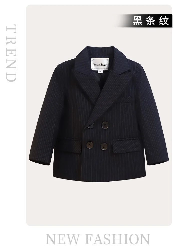 Meninos primavera outono terno jaqueta crianças festa blazers fraque topo crianças vestido formal casamento smoking desempenho casaco de manhã