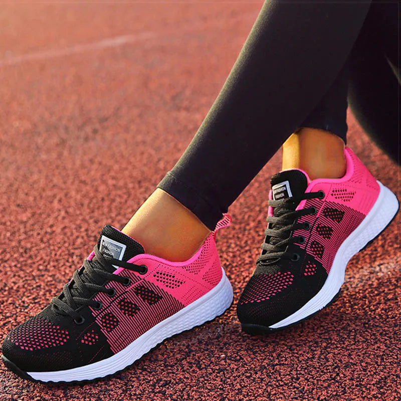 Tênis Esportivos Femininos da Moda para Academia, Tênis de Primavera com Cores Mistas, Sapatilhas Casuais Femininas, Tênis de Treino, Tenis Mujer