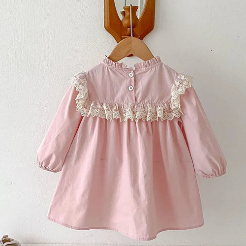 2025 nova primavera irmã vestido crianças roupas crianças vestidos de princesa manga comprida algodão bordado 1-6yrs bebê menina vestido de festa