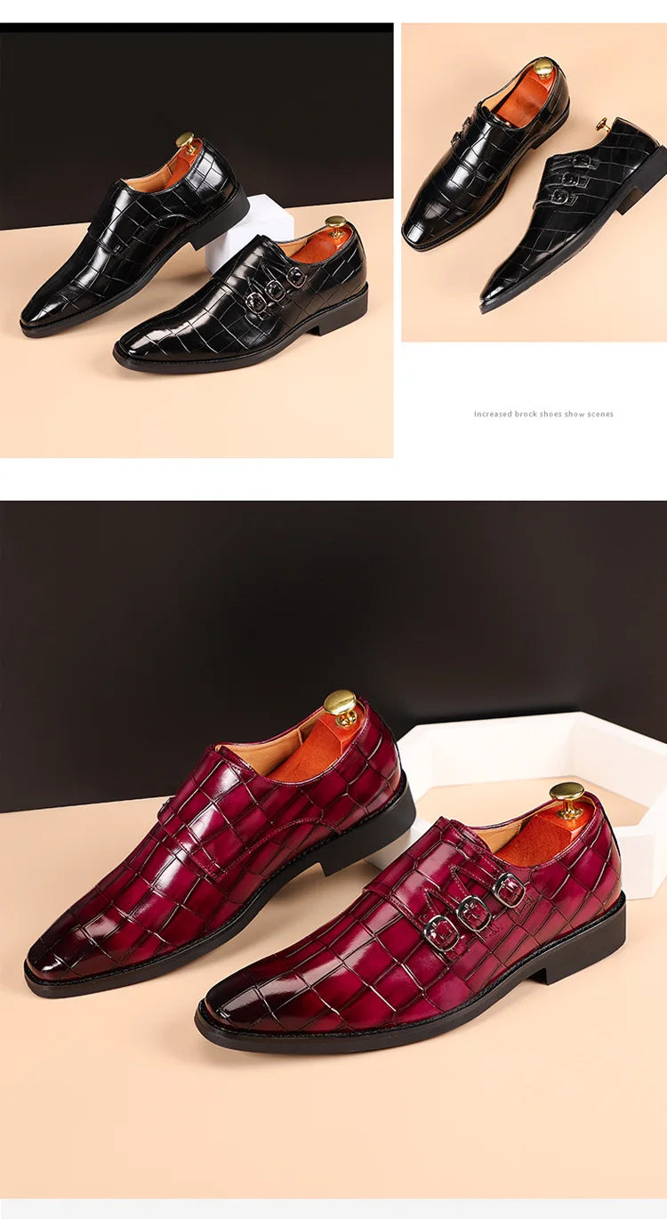 Deslizamento em sapatos masculinos oxfords moda negócios escritório sapatos masculinos clássico de luxo couro masculino ternos sapatos sapato casamento italiano