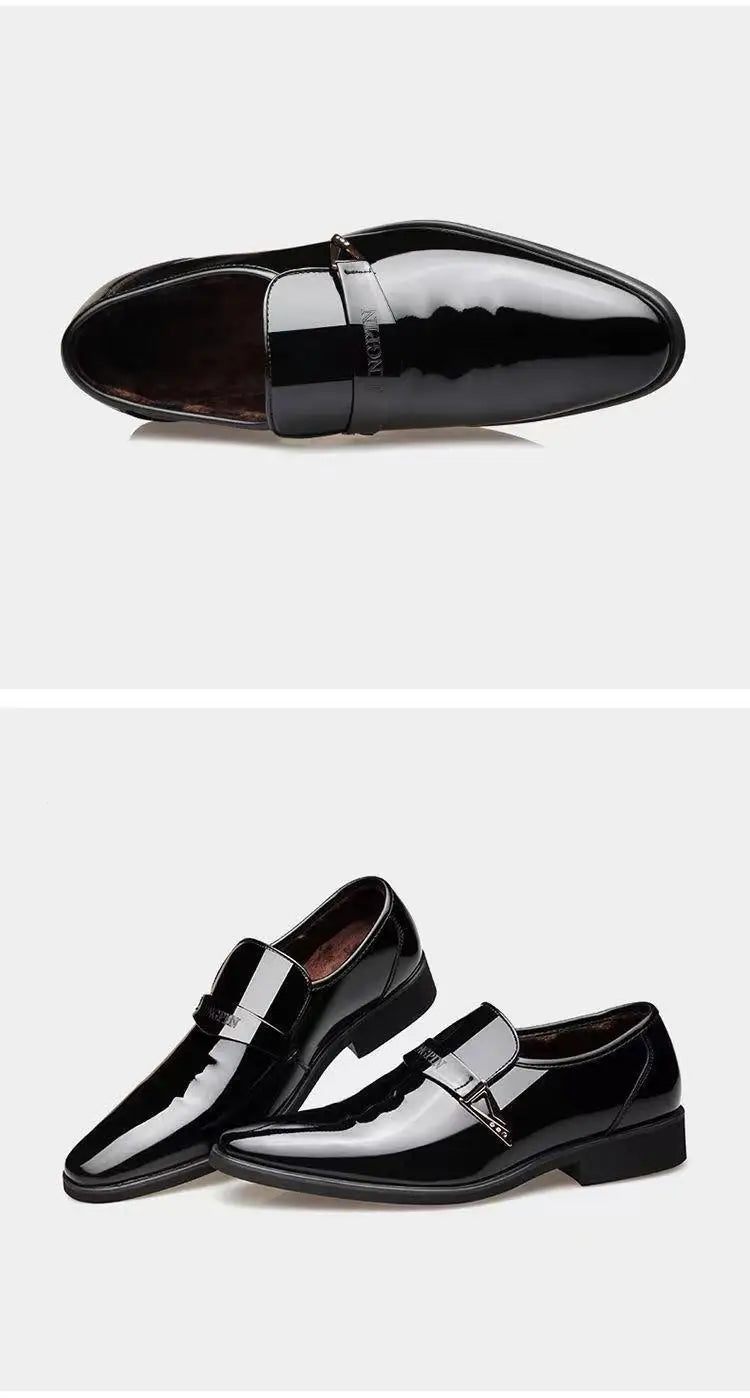 Sapatos de couro casuais de negócios masculinos casamento noivo estilo britânico altura aumentada verão respirável dedo do pé apontado calçados masculinos
