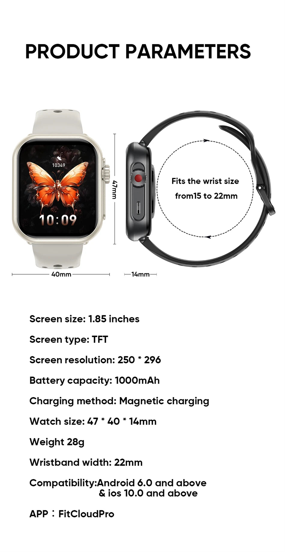 2026 moda feminina relógio ultra2 se relógios inteligentes 1000mah 1.85 "amoled tela de toque completa bt chamada smartwatch para android ios ladie