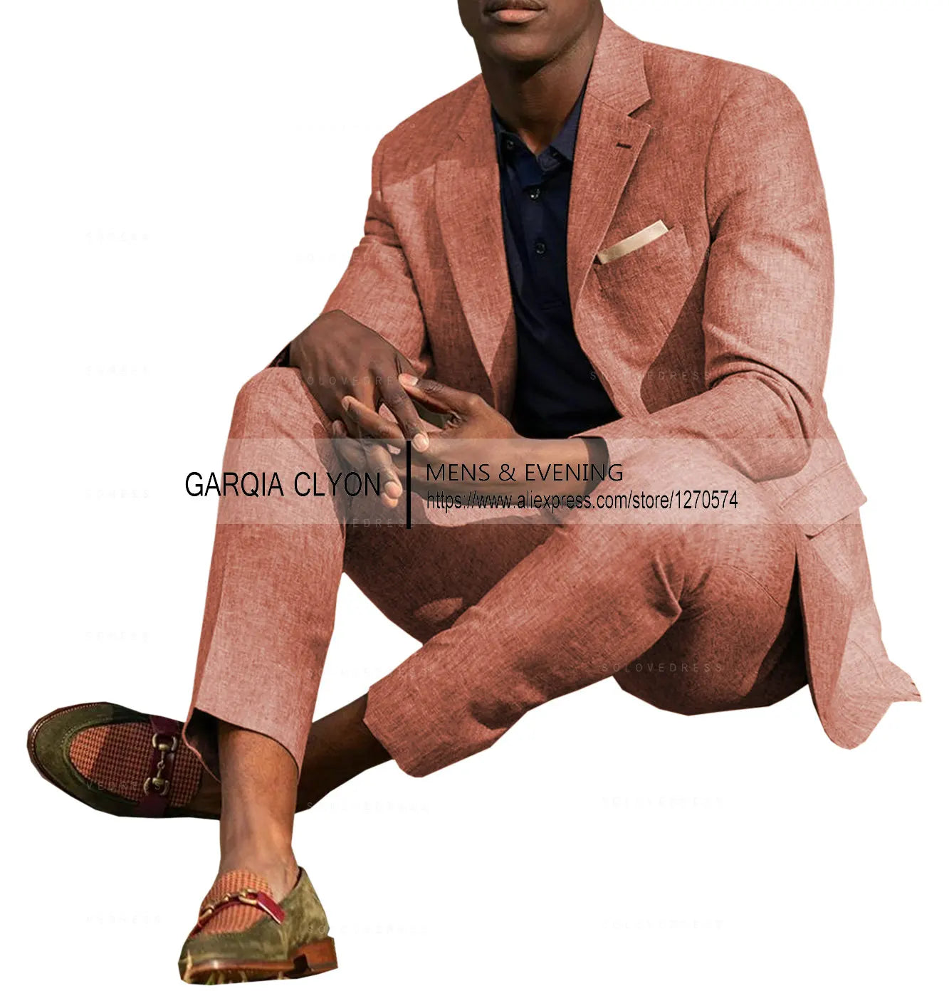 Ternos masculinos de linho, 2 peças, verão, casual, lapela de entalhe, ternos de casamento masculinos (blazer + calça)