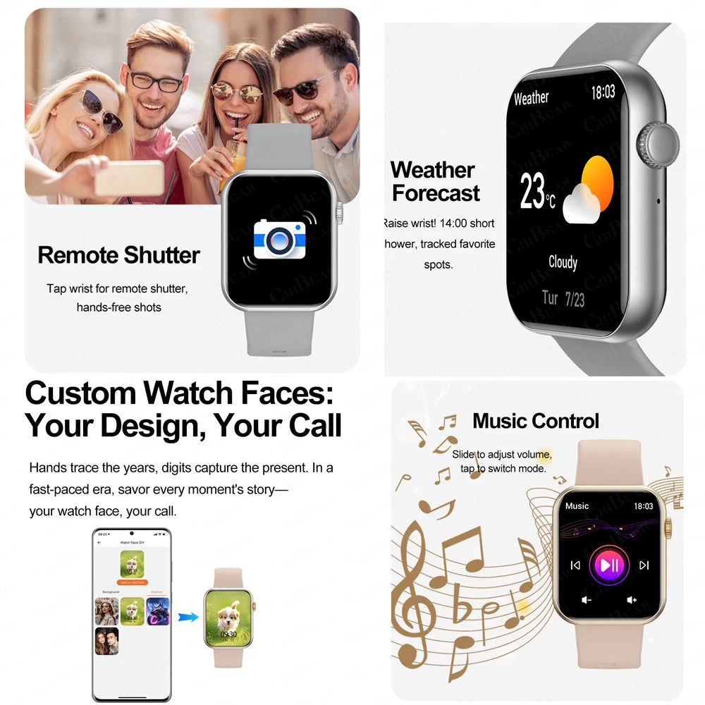 2025 novo relógio inteligente tela de toque completa bluetooth chamada ai voz freqüência cardíaca relógios à prova dwaterproof água pulseira esportiva smartwatch feminino