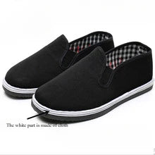 Clássico masculino algodão pano sapatos tradicional chinês tai-chi tênis de treinamento de arte marcial respirável wearable calçado esportivo