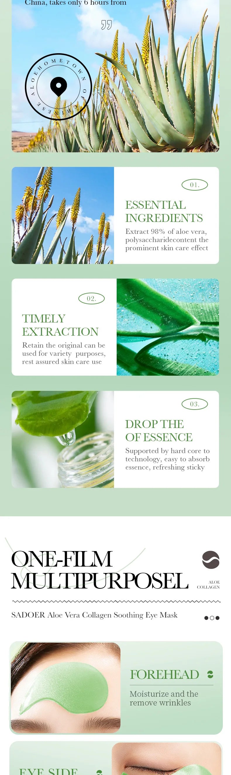 60 pçs/caixa aloe vera colágeno máscara de olho anti círculos escuros remover sacos de olhos hialurônico hidratante endurecimento remendos de olho cuidados com a pele