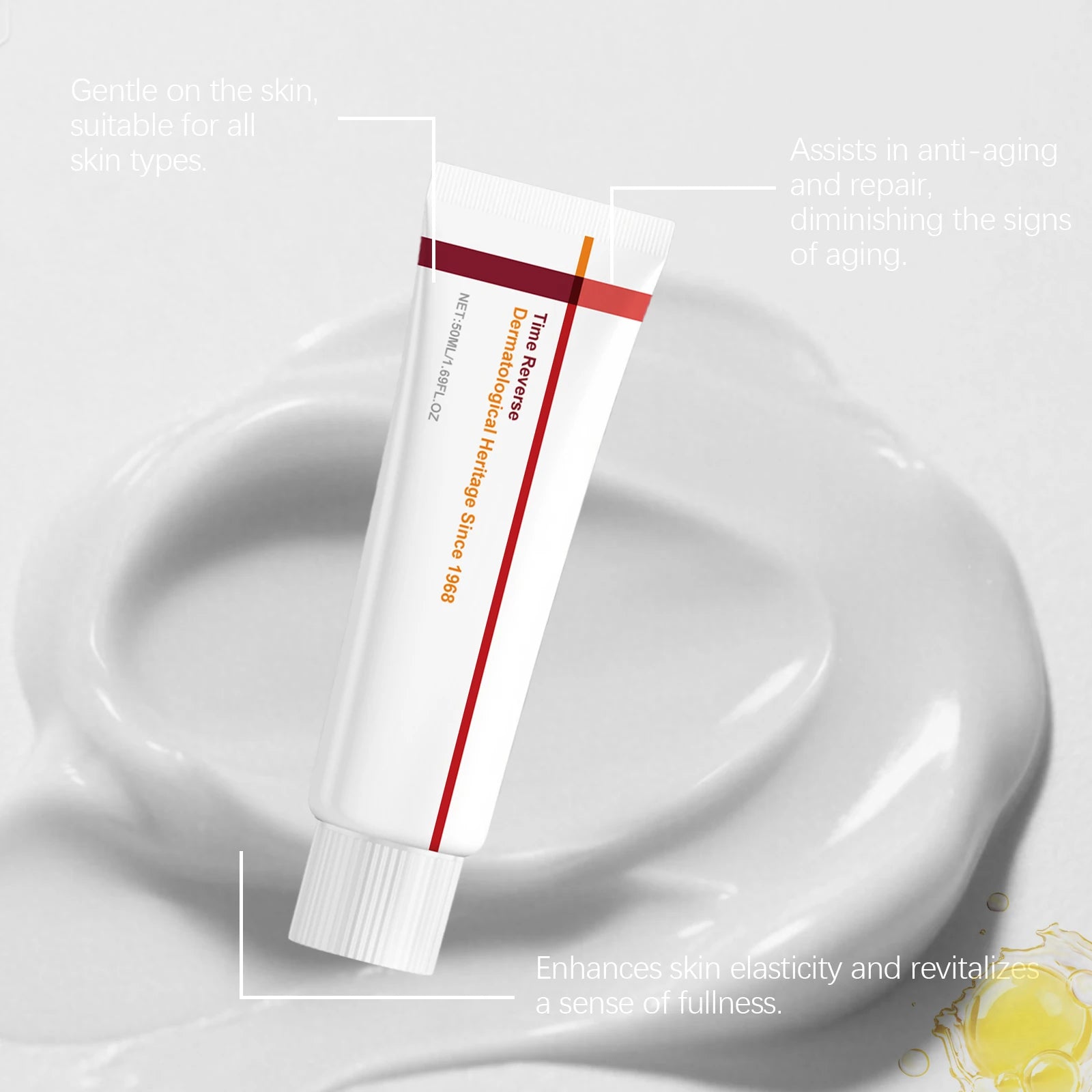 Creme de Centella Asiatica com Madecassoside para Reparação da Barreira Cutânea, Alívio Instantâneo da Vermelhidão e Creme Facial Calmante para Pele Sensível