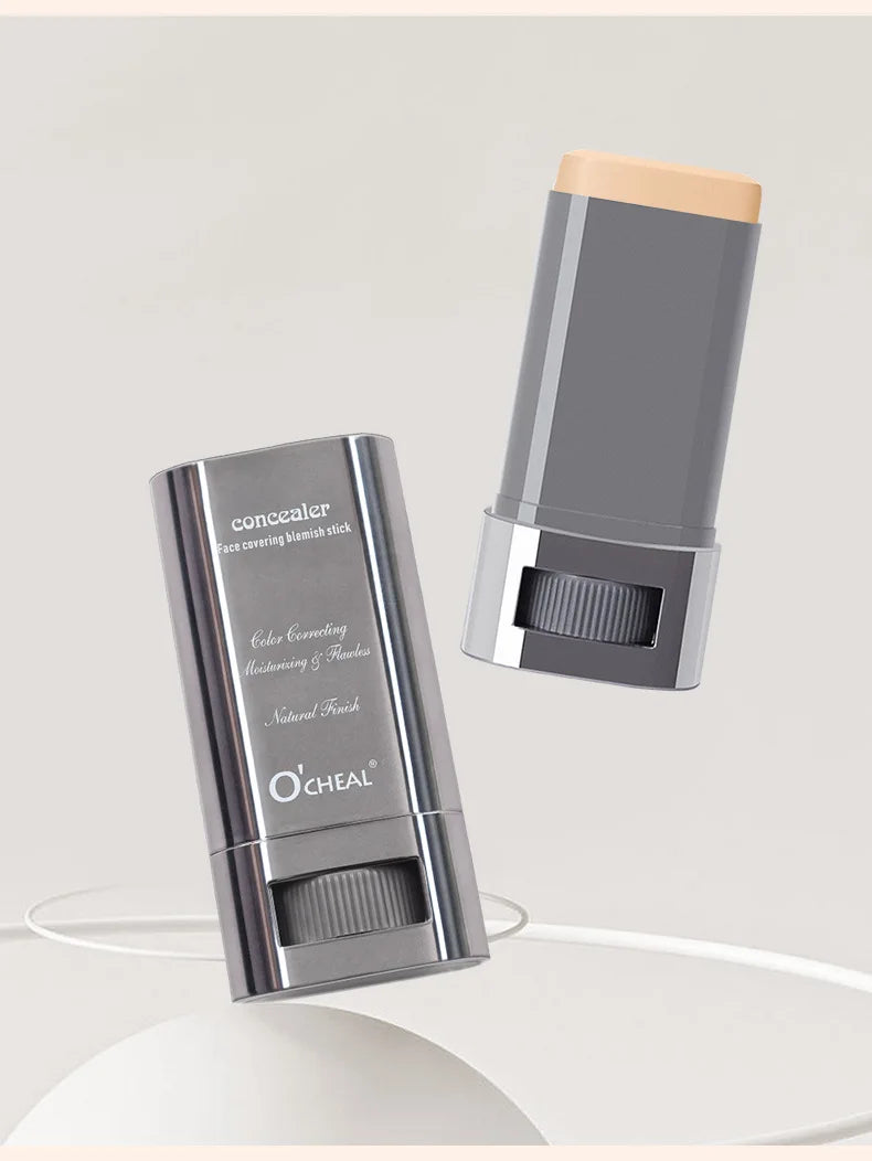 Bastão de Corretivo Líquido - Cobre Marcas de Acne, Olheiras, Tatuagens e Sardas, Base Cosmética de Cobertura Total para o Rosto