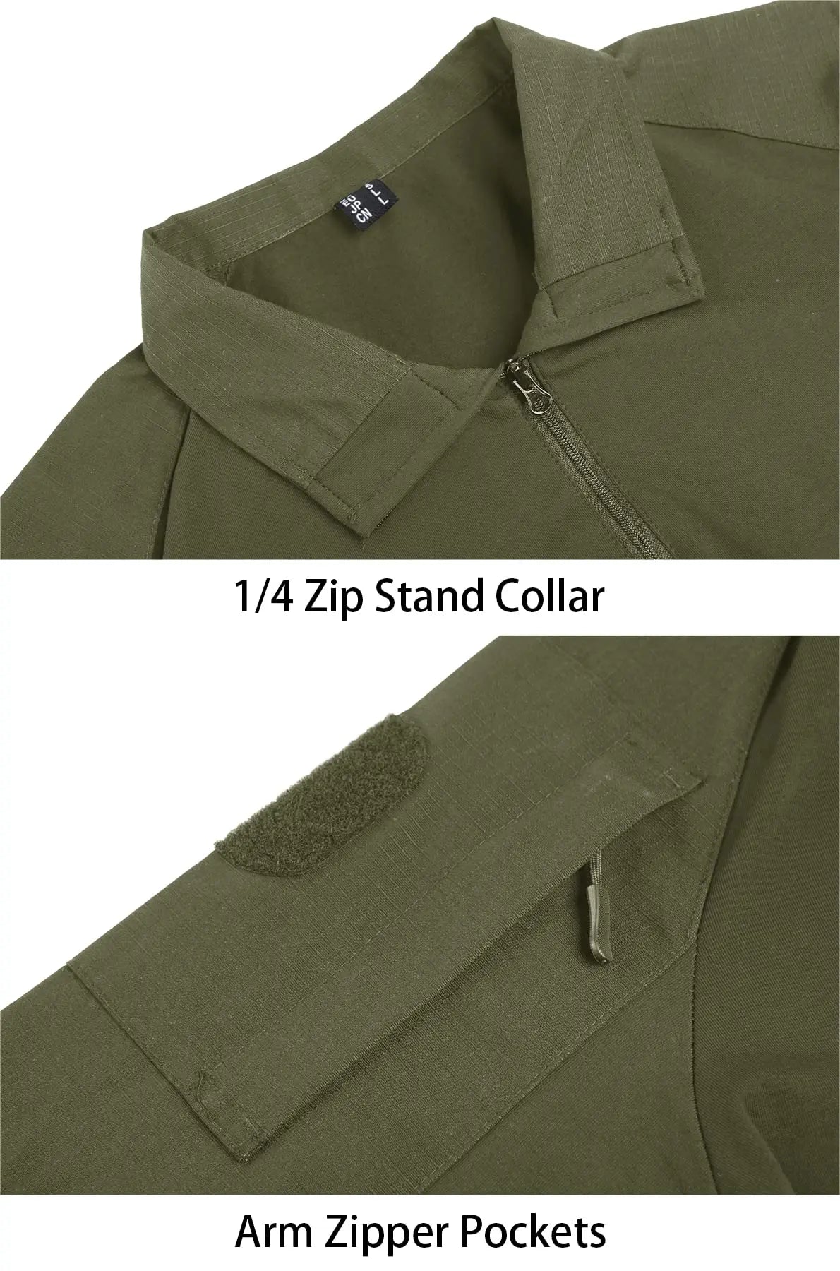 Tacvasen-camiseta de manga curta com bolsos com zíper para homens, roupas de estilo safári, cor sólida, para caminhadas e trabalho, para o verão