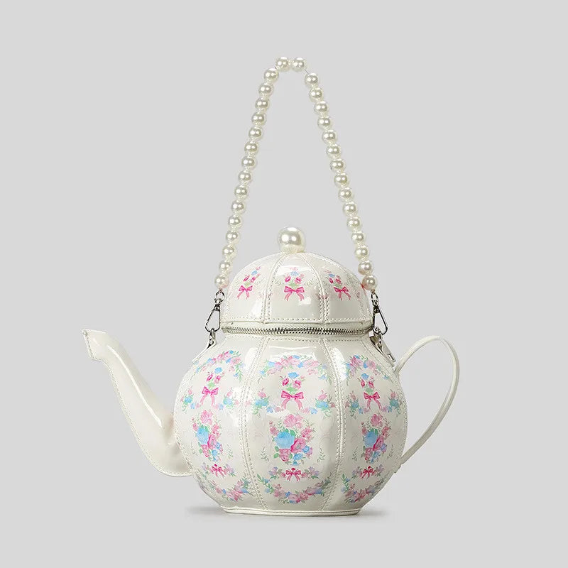 Bolsa mensageiro engraçada em formato de bule, bolsa crossbody legal de ombro único, bolsa multiuso para mulheres e meninas