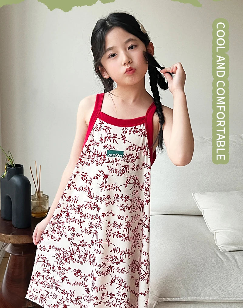 Verão menina camisola crianças vestidos de pijama pijamas para meninas criança noite vestido crianças pijamas 2 a 4 6 8 10 11 12 13 14 anos