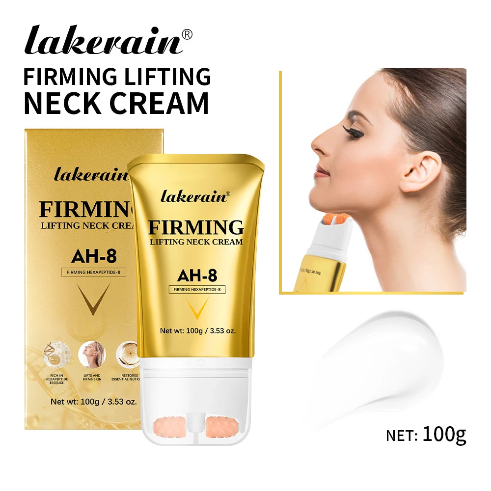 Lakerain endurecimento levantamento pescoço creme nutrição profunda fórmula leve remover duplo queixo rejuvenescimento firmeza creme de pele solta