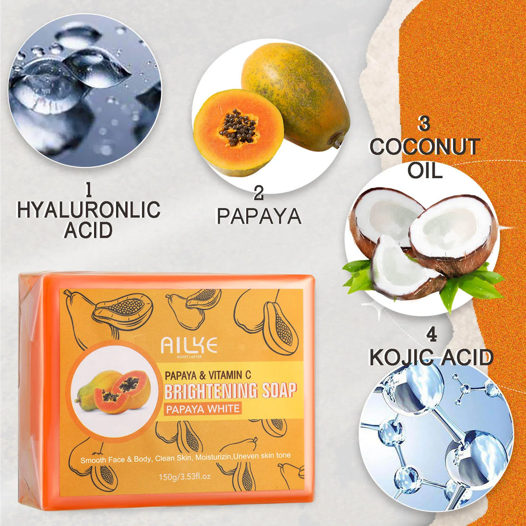 AILKE Clareador de cuidados com a pele, com glutationa dupla, clareador, hidratante, remove manchas escuras, melanina, cuidados faciais brilhantes da pele