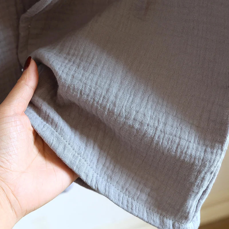 Primavera/outono japonês quimono pijamas masculinos pijamas masculinos gaze fina algodão rendas topo + calças soltas de duas peças homewear