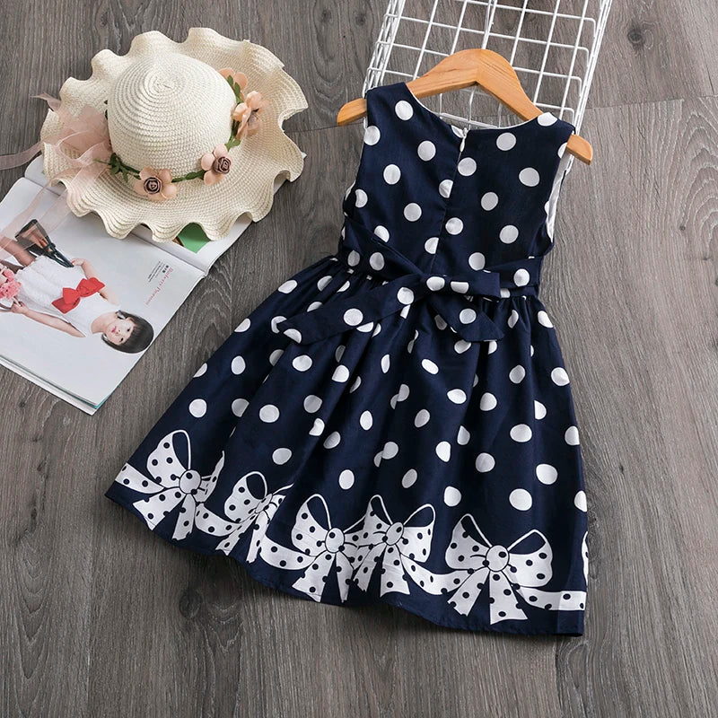 Baby Girls' Cotton Princess Party Dress, roupas de casamento infantil, moda infantil, verão, vestidos de aniversário, 2-10 anos
