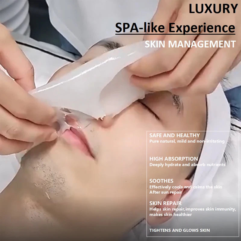Máscara facial de gelatina em pó para tratamentos faciais, suprimentos para esteticistas, beleza profissional, cuidados com a pele, atacado, máscara em massa