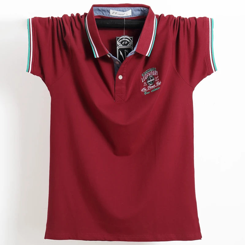 2025 nova chegada moda masculina camisa polo marca polo masculina algodão respirável polo dupla listra lateral fino ajuste