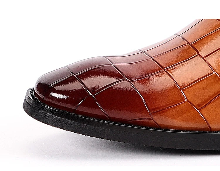 Deslizamento em sapatos masculinos oxfords moda negócios escritório sapatos masculinos clássico de luxo couro masculino ternos sapatos sapato casamento italiano