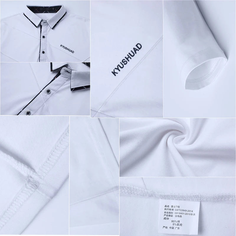 Tfetters marca t camisa masculina longa turn-down listra designer camiseta fino ajuste solto casual algodão t camisa masculina plus size