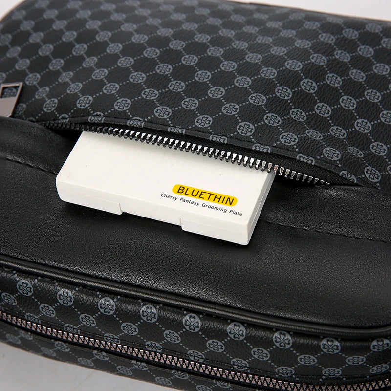 Bolsas de Ombro Casuais e Leves para Homens, Bolsa Mensageiro de Couro PU Macio, Bolsa Transversal Confortável com Alça Larga
