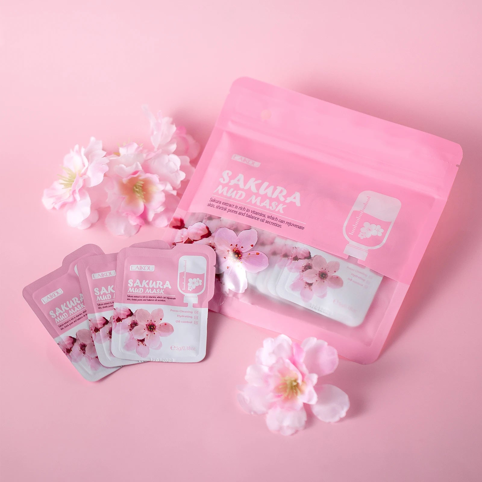 Laikou japão sakura conjunto de cuidados com a pele hidratante anti-envelhecimento kit rugas suavização brilho aumentando kit facial presente conjunto