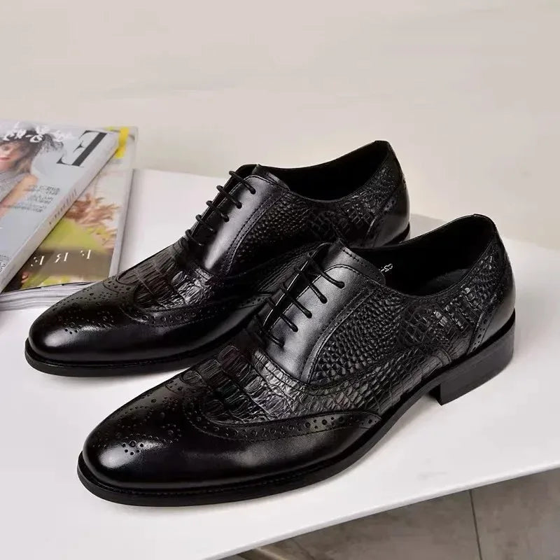 Sapatos casuais masculinos de estilo britânico de luxo escritório oxford sapatos de couro masculinos confortáveis resistentes ao desgaste sapatos formais masculinos de tamanho grande
