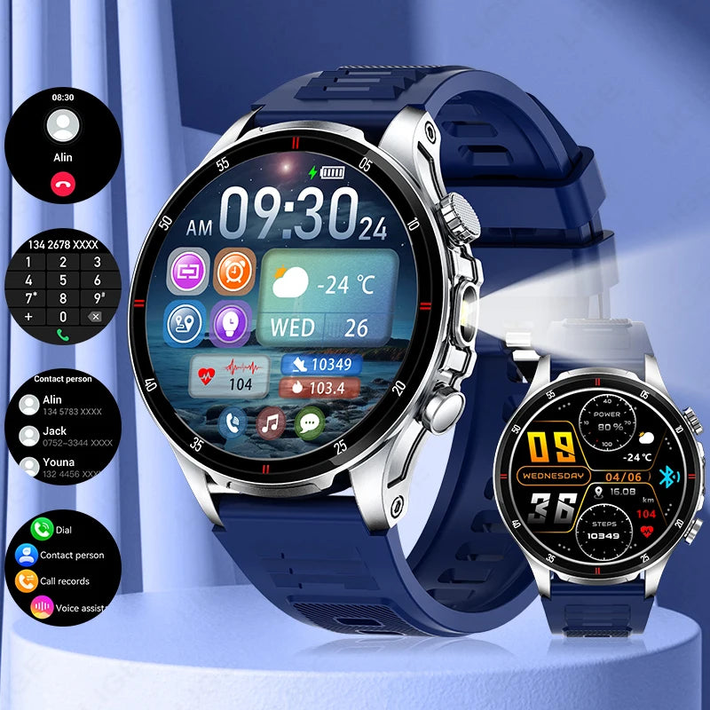 Lige 2025 novo relógio inteligente masculino lanterna ai voz bluetooth chamada 1.53 "hd esportes relógios de fitness monitor saúde smartwatch feminino