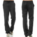 Calças de linho de algodão masculino outono novo respirável cor sólida calças de linho fitness streetwear volta com bolso