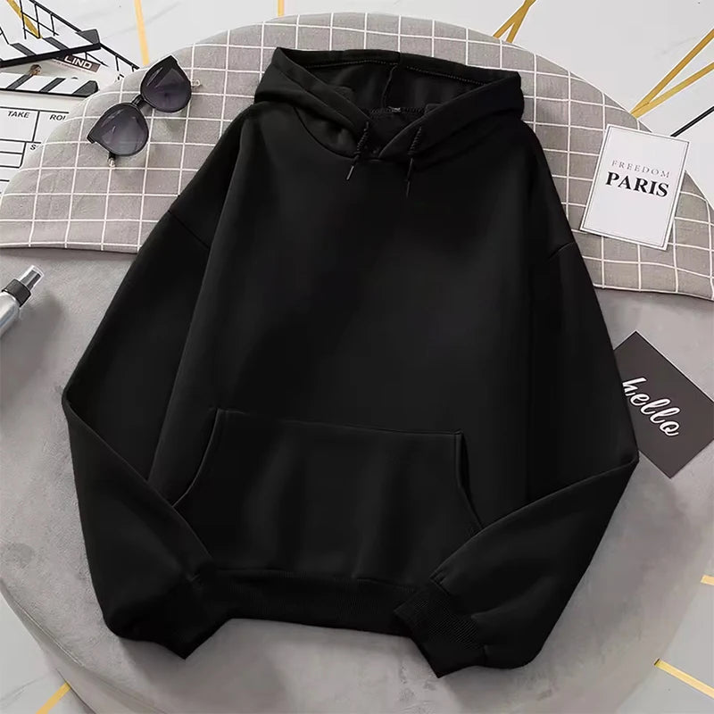 2025 branco hoodies das mulheres dos homens outono manga longa pulôver topos casual bolso hoodies unisex exterior solto esporte wear