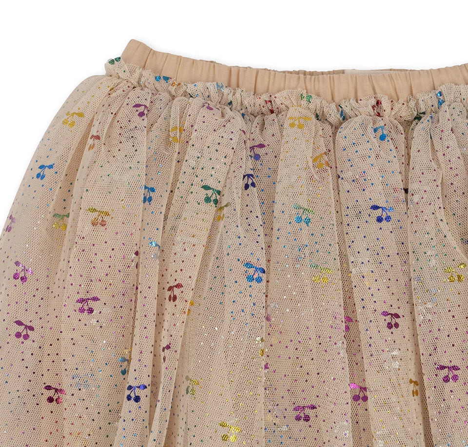 Verão ks bebê meninas cereja malha vestido crianças roupas meninas vestidos de princesa saias festa de natal manga longa vestidos