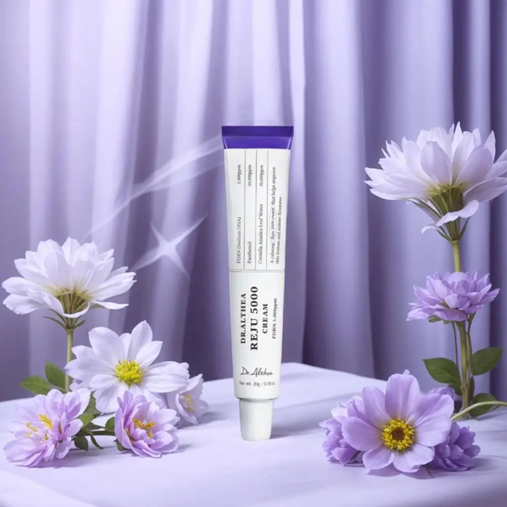 Creme Facial Calmante PDRN REJU 5000 com Pantenol e Centella Asiatica para Redução de Rugas, Cuidado Facial, Skincare Coreano