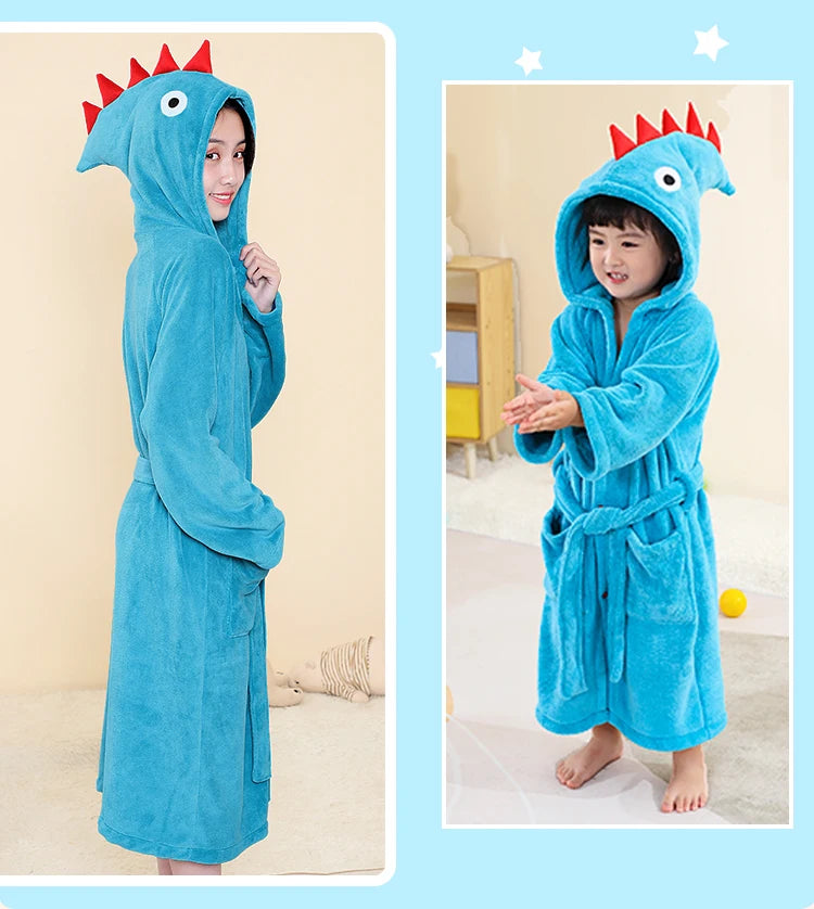 Roupão Infantil Absorvente Quente Robe Banho Bebé Macio Crianças Toalha Capuz Banho Grande Toalha Banho Bebé Roupa Banho Praia Robe Menina Pijama Menino Casa Toddler Lar