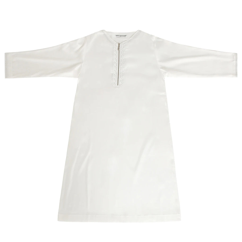 Crianças muçulmanas Abaya Ramadan Jubba Prayer Thobe, vestido longo islâmico para crianças, vestido com o pescoço para meninos, Kaftan Dubai e árabe