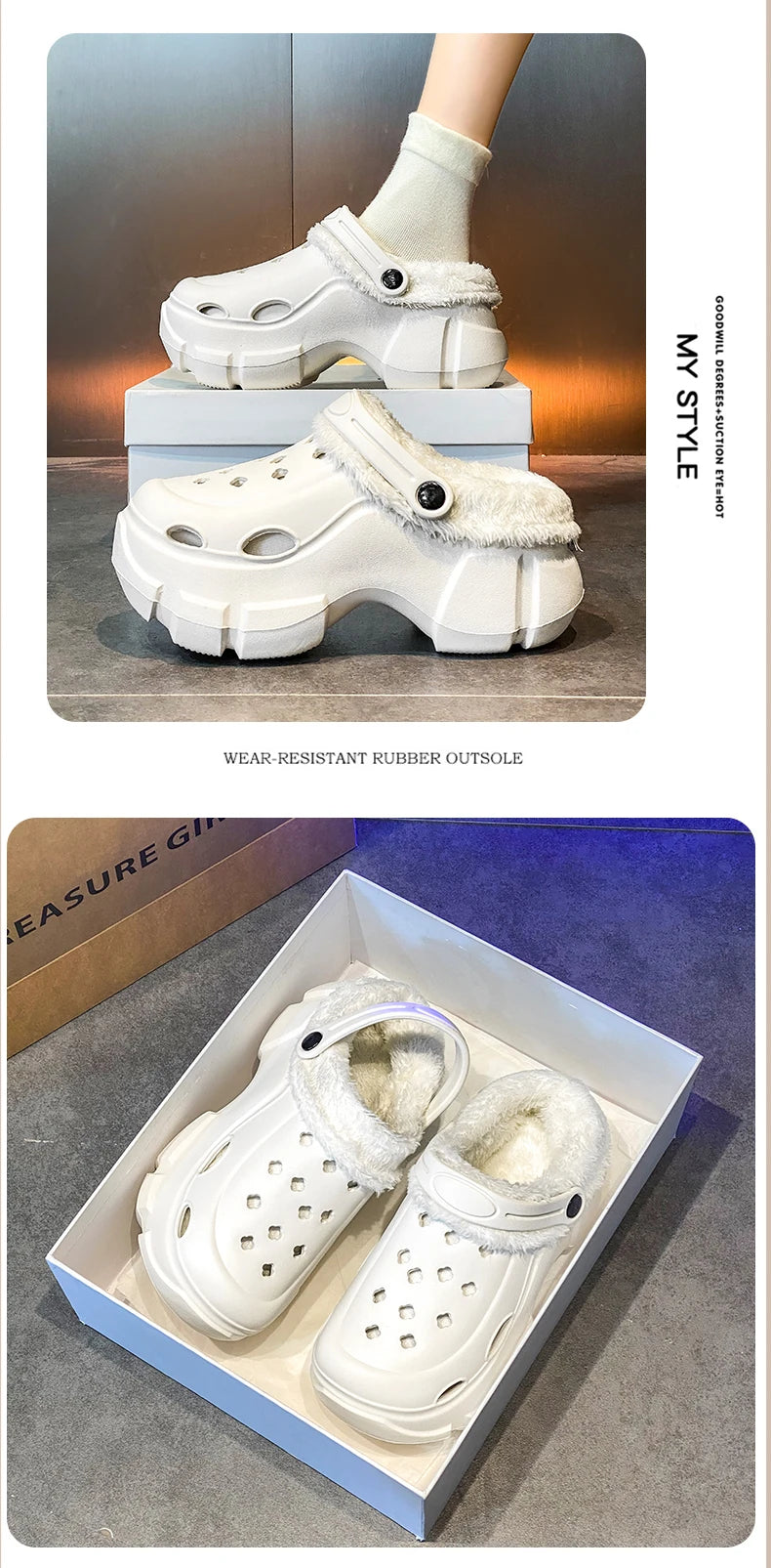 Novas sandálias de plataforma de inverno feminino chinelos sapatos ao ar livre sola grossa sapatos leves respiráveis chinelos de pele feminina
