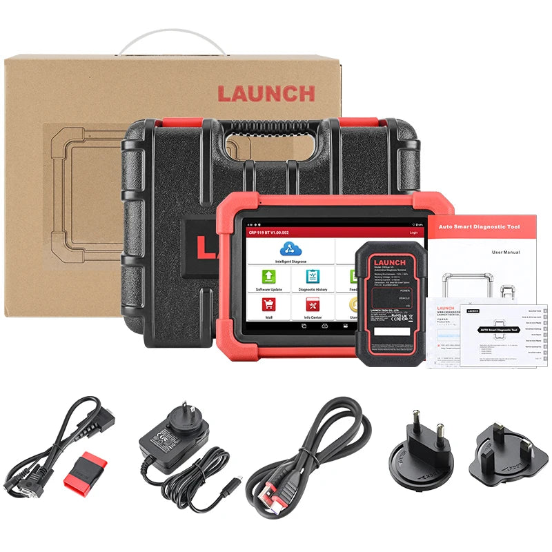 Novo Scanner Automotivo LAUNCH X431 CRP919XBT OBD2, Ferramentas de Diagnóstico Automotivo, Codificação de ECU CANFD DOIP, Envio Grátis
