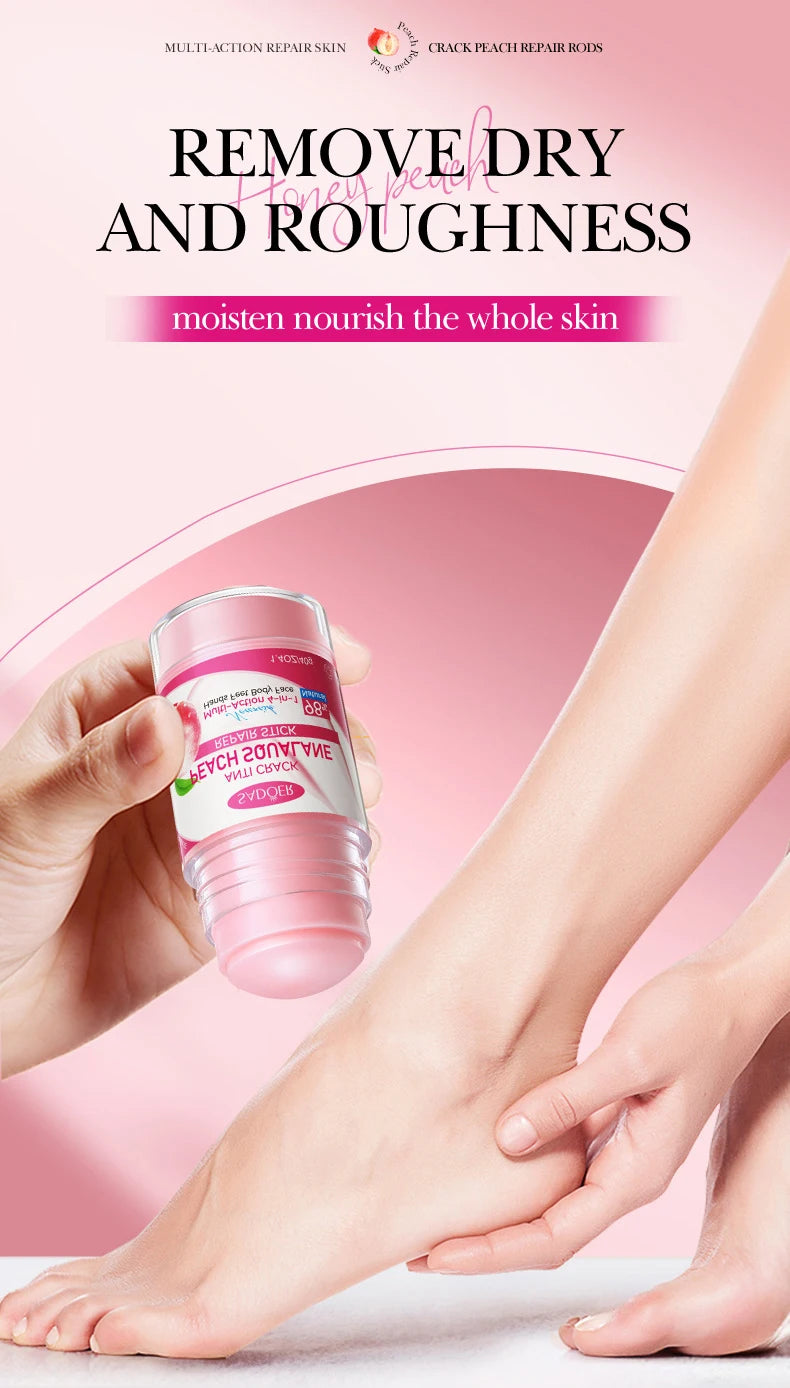 Creme para os pés, essência de pêssego, suaviza o calcanhar, hidratante, nutre o calcanhar, cuidados com os pés das mãos, creme para secura do calcanhar
