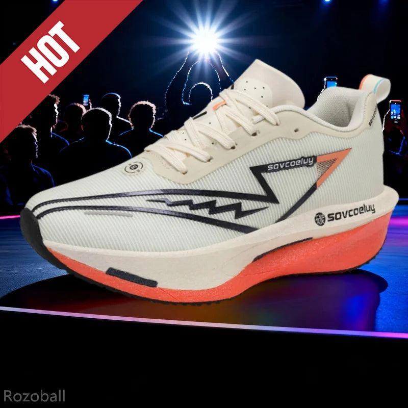 Tênis de Corrida com Placa de Carbono Especial para Maratona, Respirável e Leve, Confortável para Mulheres, Sneakers Antiderrapantes