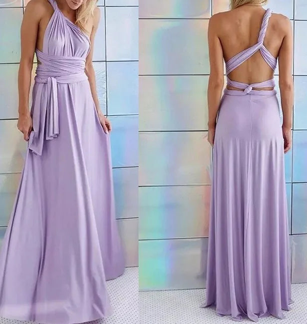 Vestido Maxi Club Boho para mulheres, bandagem vermelha, vestido de festa longo, madrinhas multiway, robe infinito conversível, sexy