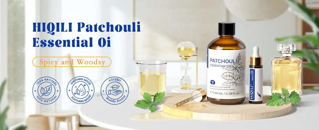 Óleo Essencial HIQILI 100ml com Conta-Gotas, Lavanda, Jasmim, Laranja Doce, Hortelã, Alecrim, Baunilha para Difusor / Umidificador