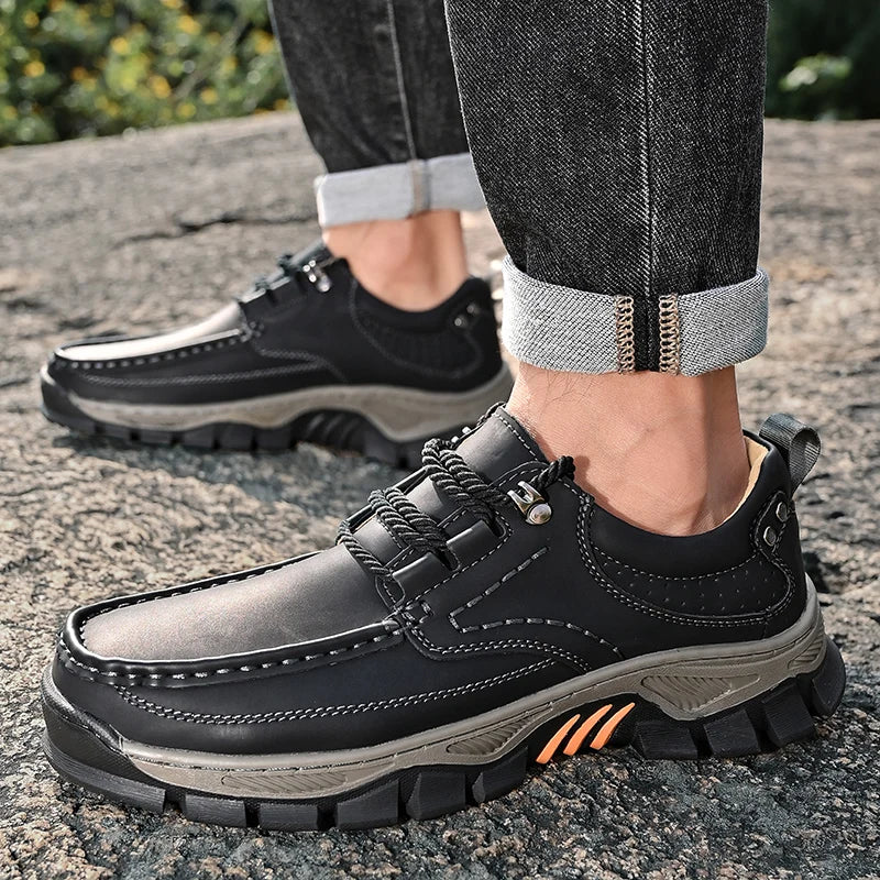 Nova chegada dos homens sapatos casuais feitos à mão mocassins de couro genuíno confortáveis sapatos de caminhada masculinos mocassins de qualidade tênis masculinos
