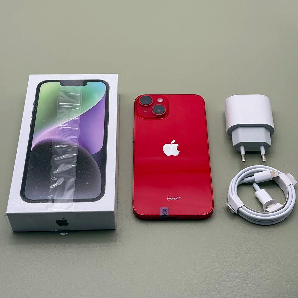 100% original iPhone 14 Dual eSIM Celular 6.1 "OLED Face ID A15 5G Phone Versão dos EUA