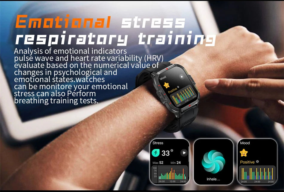Lige 2025 relógio inteligente masculino esportes ao ar livre monitoramento de freqüência cardíaca ip68 à prova dip68 água relógios bluetooth chamada smartwatch para android ios